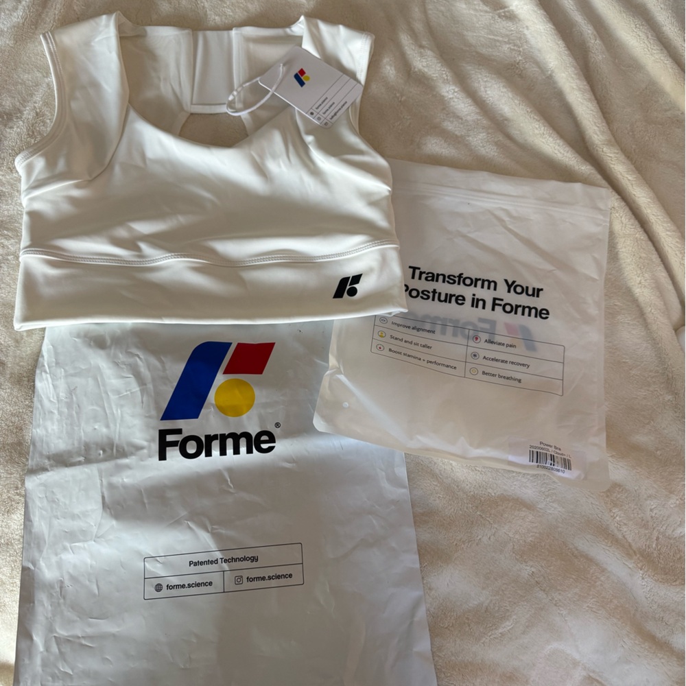 Forme White Posture Bra